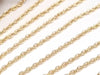 Fine Gold Stainless Chain, 2mm Soldered Closed Links, Lot Size 50 Meters on a Spool, #1913 G