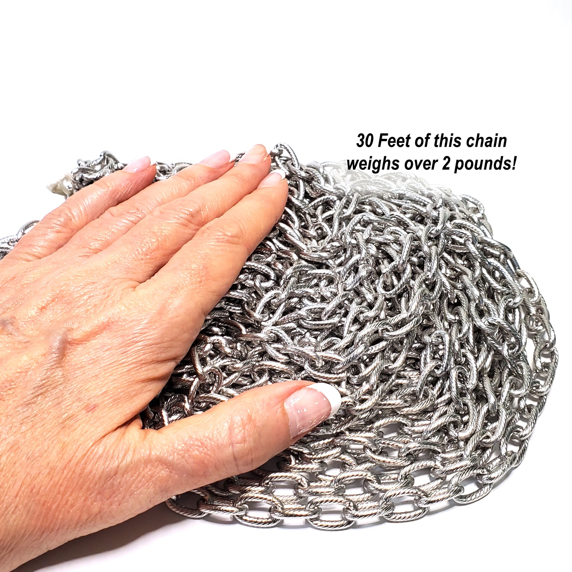 Extra Thick Textired Stainless Steel Jewelry Chain, 30 Feetl, Open Lin -  Jewelry Tool Box