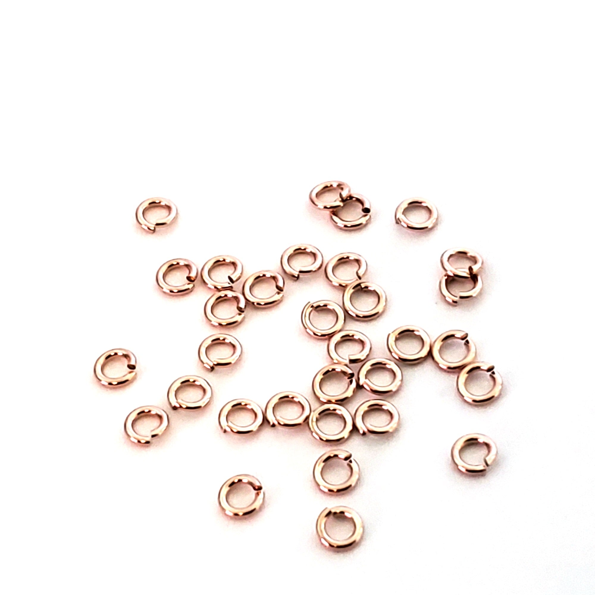 Rose Gold-Filled JumpLocks™, 4x0.8mm (20 gauge), 100 Pieces, Non-Tarnish, 408JL