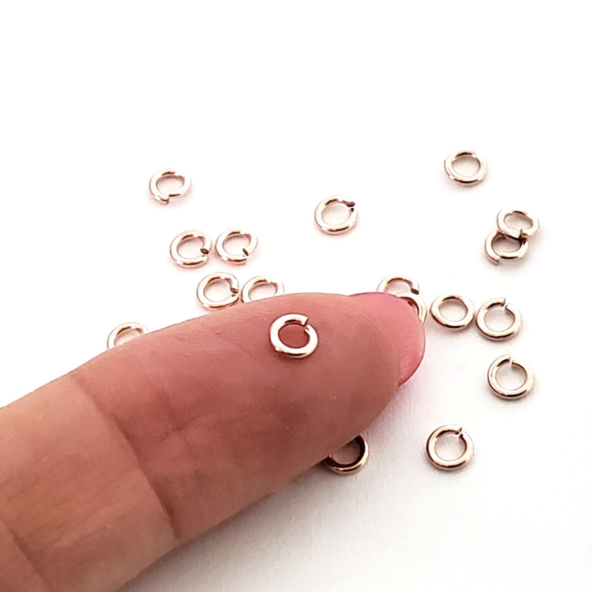 Rose Gold-Filled JumpLocks™, 4x0.8mm (20 gauge), 100 Pieces, Non-Tarnish, 408JL