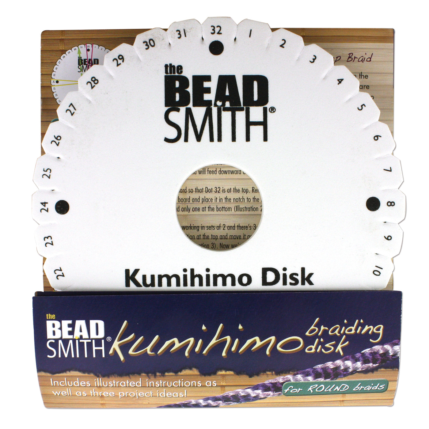 Kumihimo Disk, 64 Slots High Density Foam Disk, 6 Inch Disk, 20mm Thick,  35mm Center Hole, Provides Excellent Tension, Limit 2 per Order 