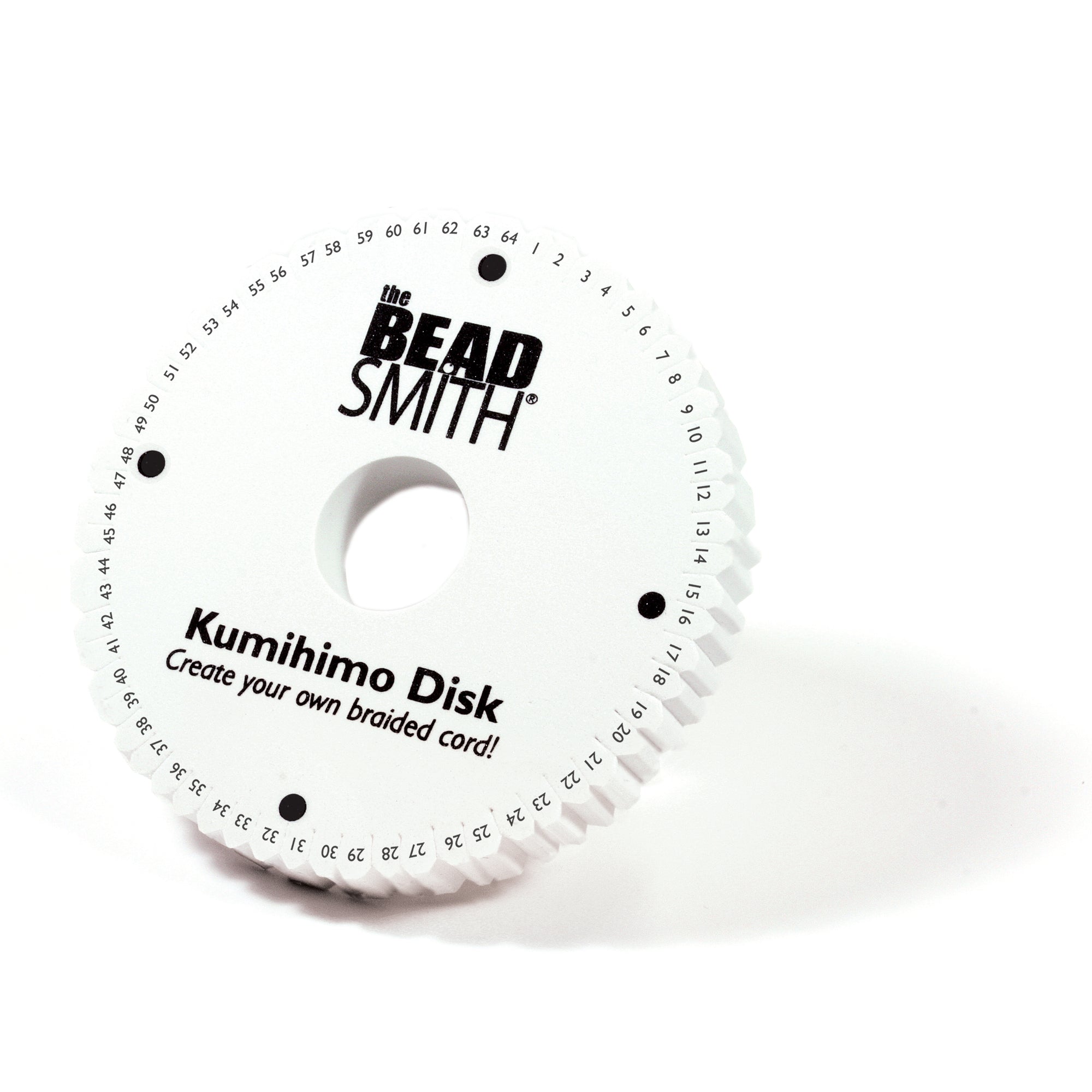 64 Slot Kumihimo Disk for Using Up to 40 Strings! Extra Thick Foam for Fine Threads, Wire & Beaded Kumihimo