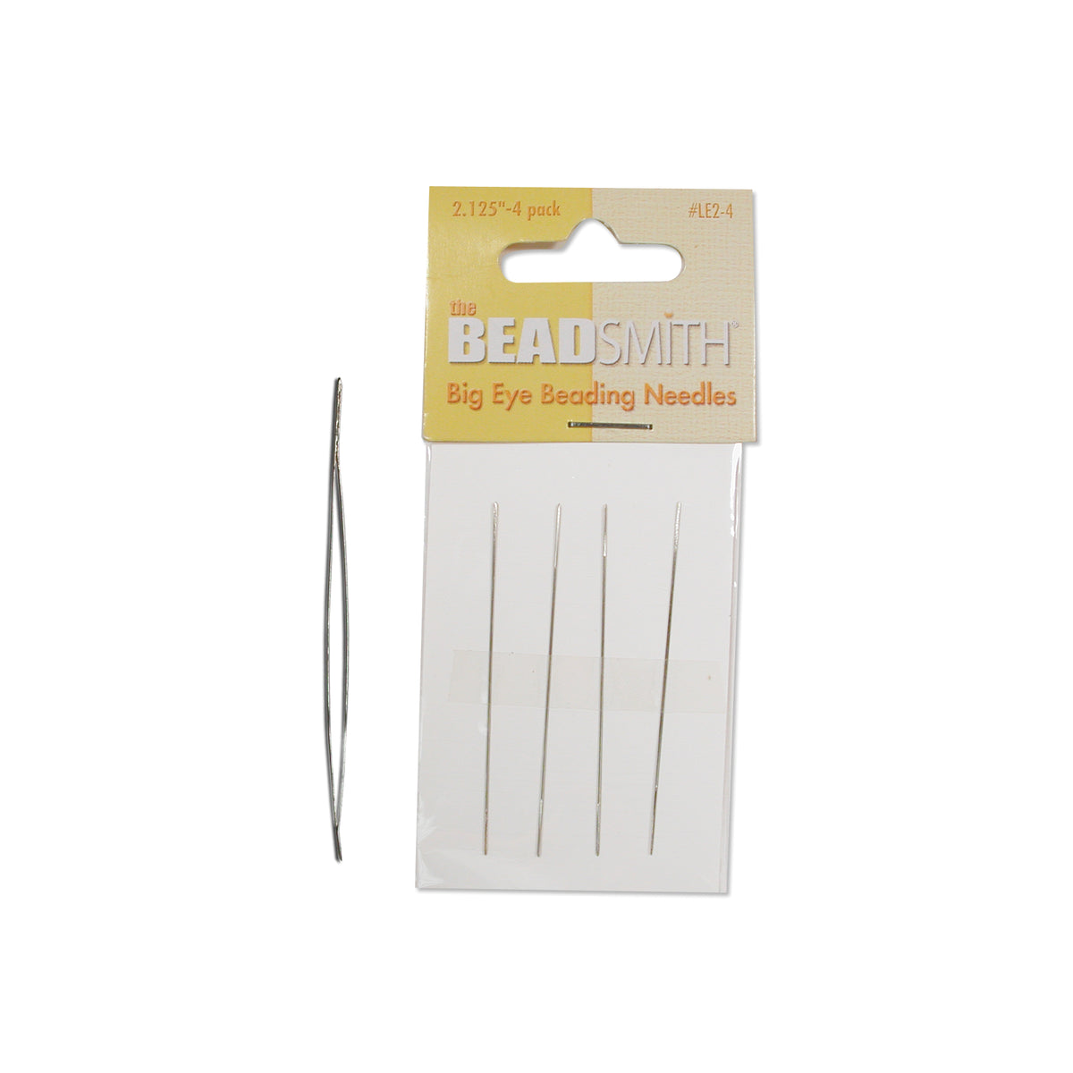 Big Eye Needles, 2 1/8 Inches, Card of 4 Needles, LE2-4