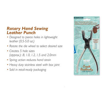 Rotary Hand Sewing Leather Punch, #LP5 11
