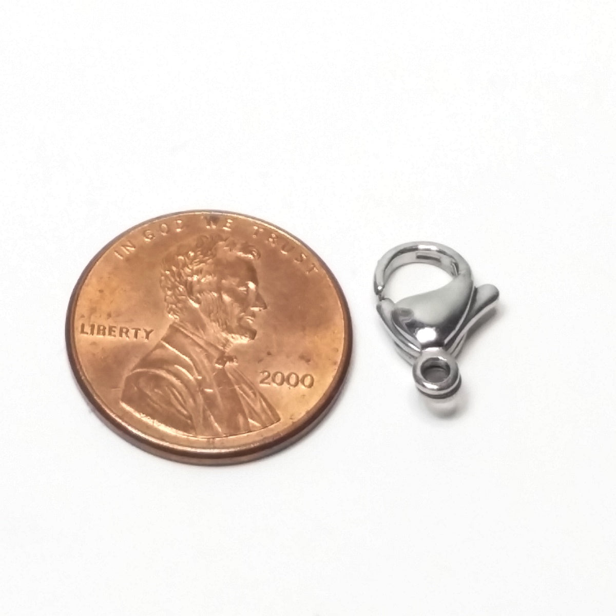 13mm Lobster Clasps, Stainless Steel, Lot Size 100 Clasps