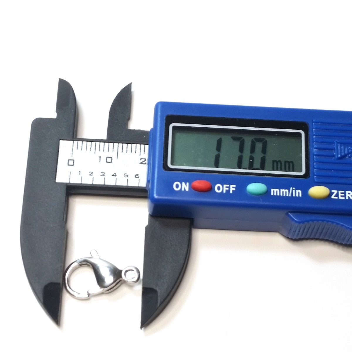 17mm Lobster Clasps, Stainless Steel, Lot Size 50 Clasps