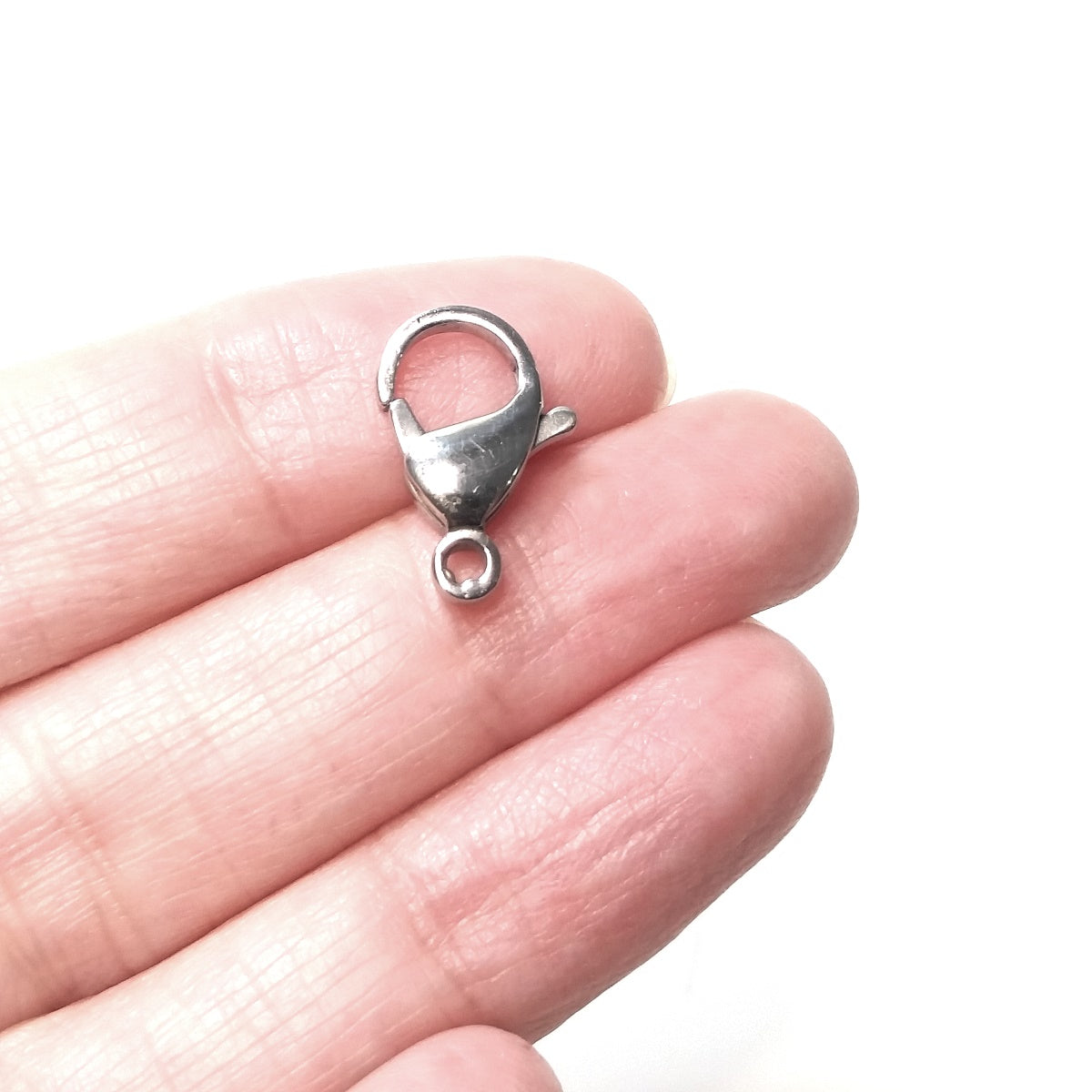 17mm Lobster Clasps, Stainless Steel, Lot Size 50 Clasps