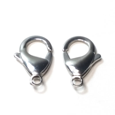 21mm Lobster Clasps, Stainless Steel, Lot Size 10 Clasps