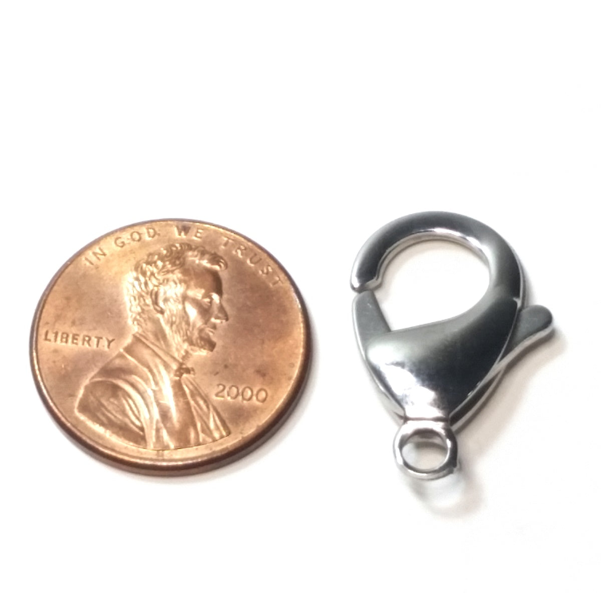 21mm Lobster Clasps, Stainless Steel, Lot Size 10 Clasps