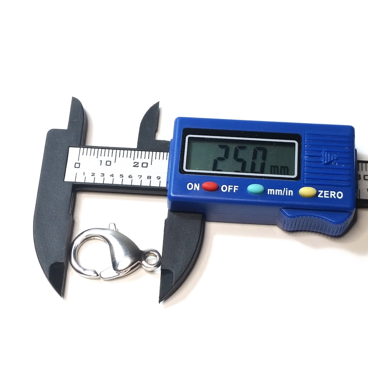 25mm Lobster Clasps, Stainless Steel, Lot Size 5 Clasps