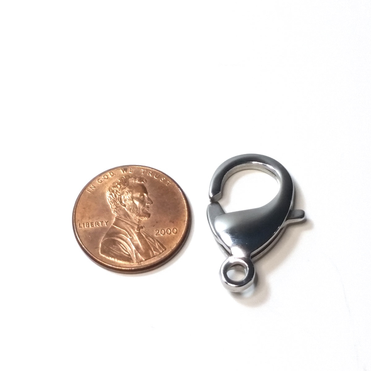 25mm Lobster Clasps, Stainless Steel, Lot Size 5 Clasps