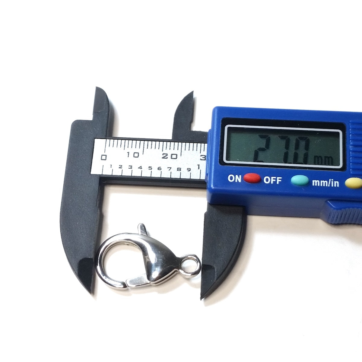 27mm Lobster Clasps, Stainless Steel, Lot Size 5 Clasps