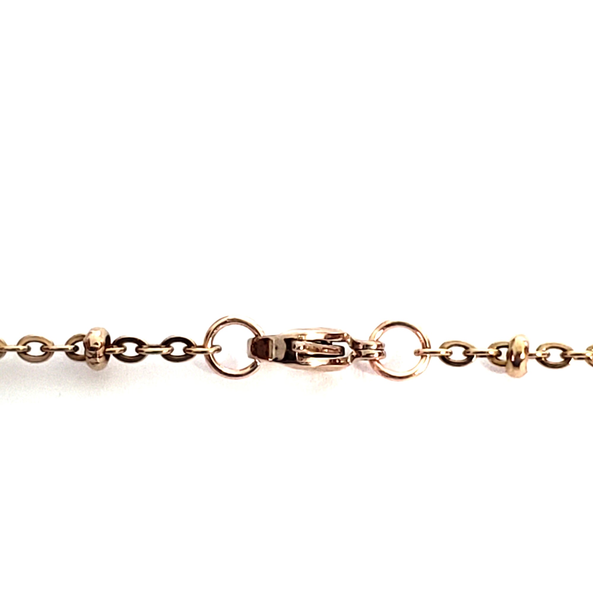 Rose Gold Station Chain, Stainless Steel, 3x2mm Rondelle Stations, Soldered Closed Links, Lot Size 50 Meters, #1937 RG Spool