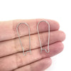 Extra Long Stainless Steel Kidney Ear Wires, 33mm, 0.6mm Pin, 500 Pieces, #1320