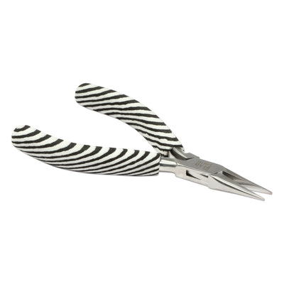 Jewelry Making Pliers Set in Black and White Zebra Stripes, Includes 6 Tools plus Zipper Case, PLZSET 21