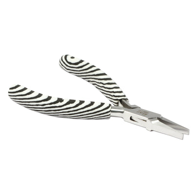 Jewelry Making Pliers Set in Black and White Zebra Stripes, Includes 6 Tools plus Zipper Case, PLZSET 21