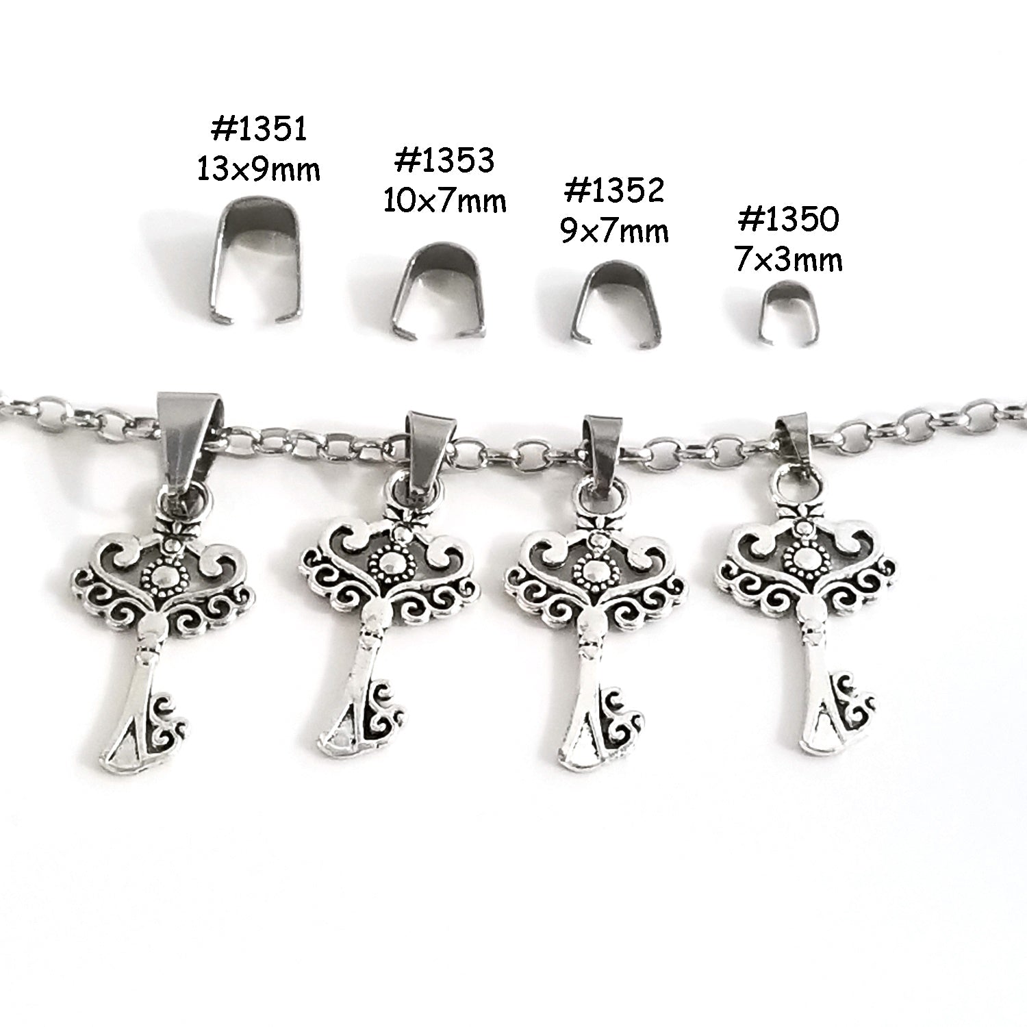 Stainless steel jewelry bails outlet