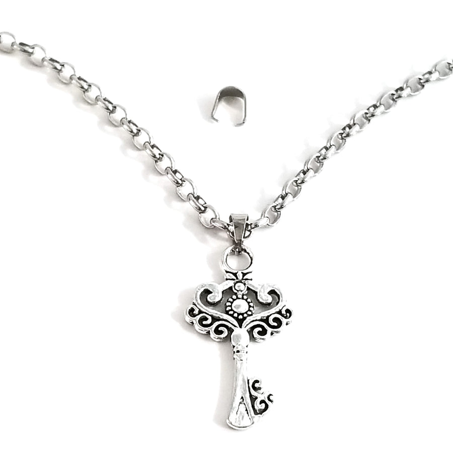 Tiny Pinch Bail, 7x3mm, Stainless Steel, Lot Size 100 Pieces, #1350