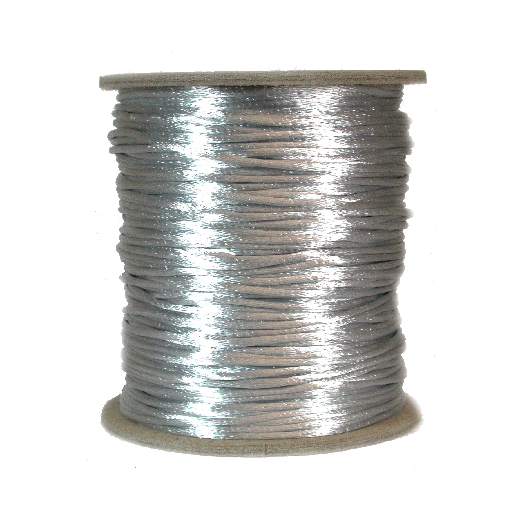 Silver Rattail, 1mm, Size #0, 70 Yard Spool, USA Made, RTSI0