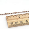 Rose Gold Station Chain, Stainless Steel, 3x2mm Rondelle Stations, Soldered Closed Links, Lot Size 50 Meters, #1937 RG Spool