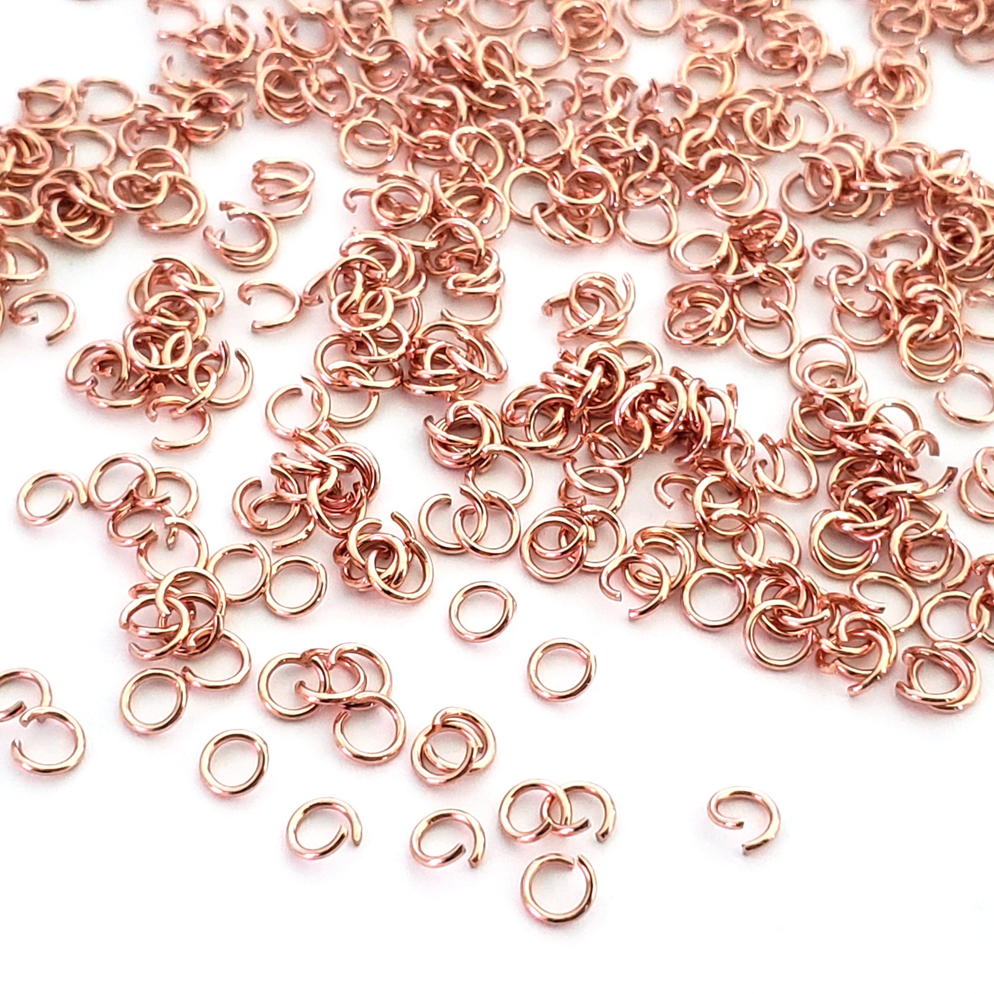 Jump Ring 8mm Multi Color Bulk Thin Jump Rings Connectors Rose Gold Charm  Split Rings Round Open Jump Rings FOR Jewelry Making Links-100pcs 