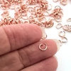 Brass Jump Rings, Rose Gold Plated Stainless, 5x0.8mm, Open, NOT Non-Tarnish, Lot Size 100