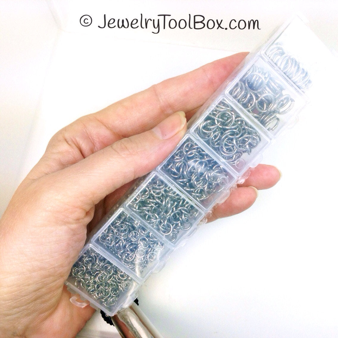 Stainless Steel Jump Ring Kit, 1410 Pieces, Assorted Sizes, 4mm to 10mm Outside Dimension, JRK 5MC 5MO