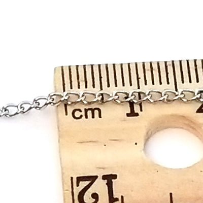 Fine Twist Chain, Stainless Steel, 3x2x0.6mm, 50 Meters Spooled, #1919 T