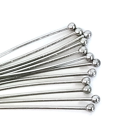 Short Stainless Steel Ballpins, 20mm (3/4" inch), 0.6mm thick, 23 gauge, Lot Size 200 (Approximately), #1300