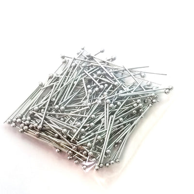 Short Stainless Steel Ballpins, 20mm (3/4" inch), 0.6mm thick, 23 gauge, Lot Size 200 (Approximately), #1300