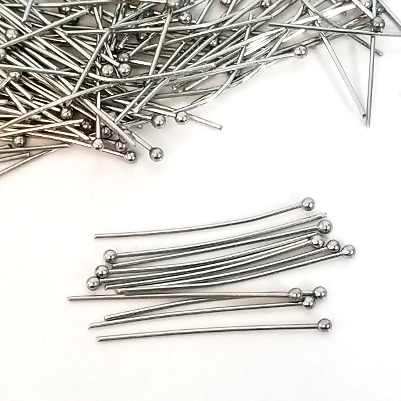 Stainless Steel Ballpins, 30mm (1 3/16" inches), 0.6mm thick, 23 gauge, Lot Size 200 (Approximately), #1301
