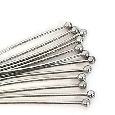 Stainless Steel Ballpins, 30mm (1 3/16" inches), 0.6mm thick, 23 gauge, Lot Size 200 (Approximately), #1301