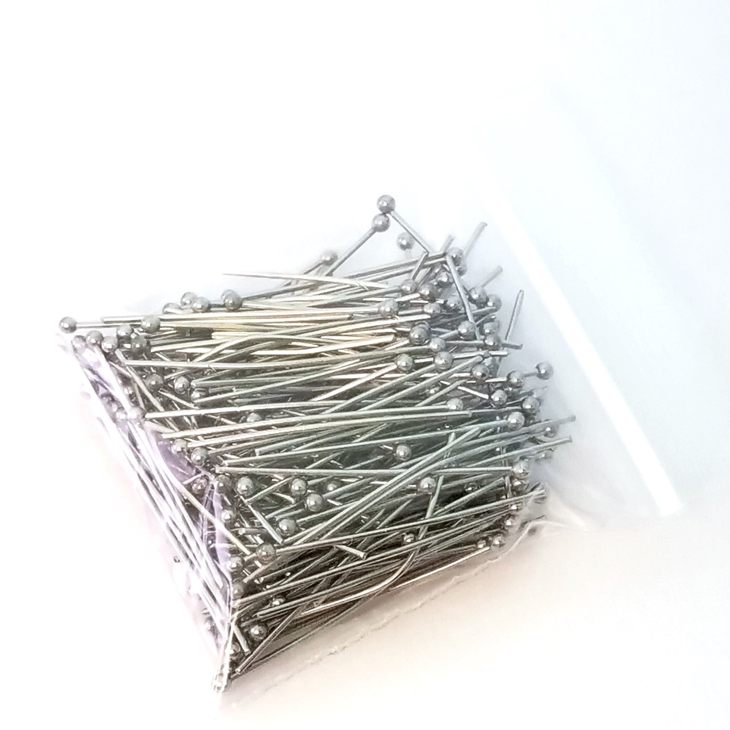 Stainless Steel Ballpins, 30mm (1 3/16" inches), 0.6mm thick, 23 gauge, Lot Size 200 (Approximately), #1301