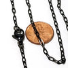 Black Cross Chain, Stainless Steel, 4.5x2.5mm, Soldered Closed Links, Lot Size 25 Meters (approx 75 feet) Spooled, #1926 BL