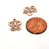 Butterfly Charms, 24kt Rose Gold Plated Stainless Steel, 14x12x1mm,1.5mm Hole, Lot Size 5 Charms, #1666 RG
