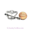 Butterfly Toggle Clasp, Antique Silver Butterfly Charms, 24x28mm, Lot Size 10 Clasp Sets, #1217