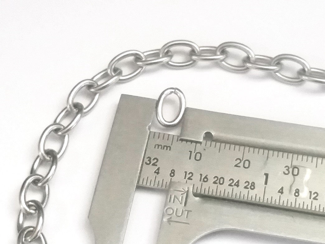 Thick Stainless Steel Jewelry Chain, 10 Meter Spool, Open Links,6x8x1.5mm, #1932-1