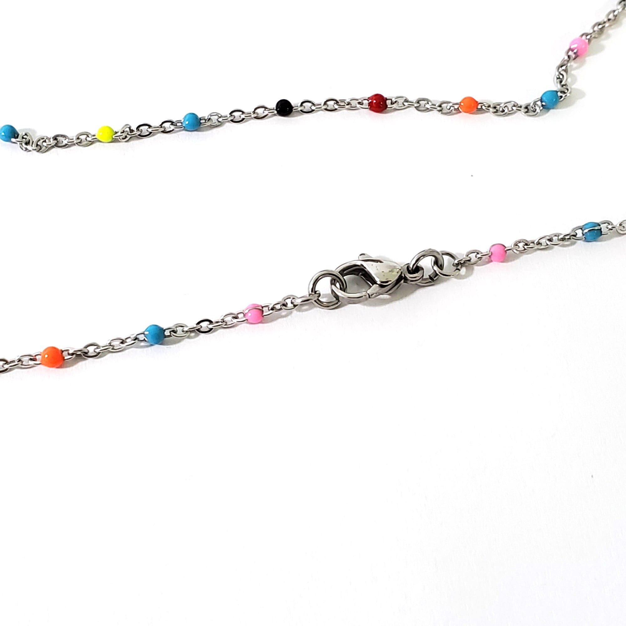 Colorful Enamel Stainless Station Chain, Bulk 30 Feet, #1000 CLR