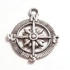 Compass Charm, Antique Silver, Lead Free, Nickel Free, 29x25x3mm, Lot Size 20 Pendants, #2029