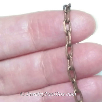 Copper Rolo Chain, Antique Copper Chain, Brass, Soldered, 6x3mm, 1mm thick, 18 gauge, Lead Nickel Free, Lot Sizes 50 meters, #2906 R