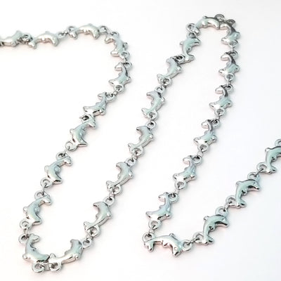 Dolphin Chain, Stainless Steel, Soldered Links, 6x12x2mm, Lot Size 30 feet, #1958