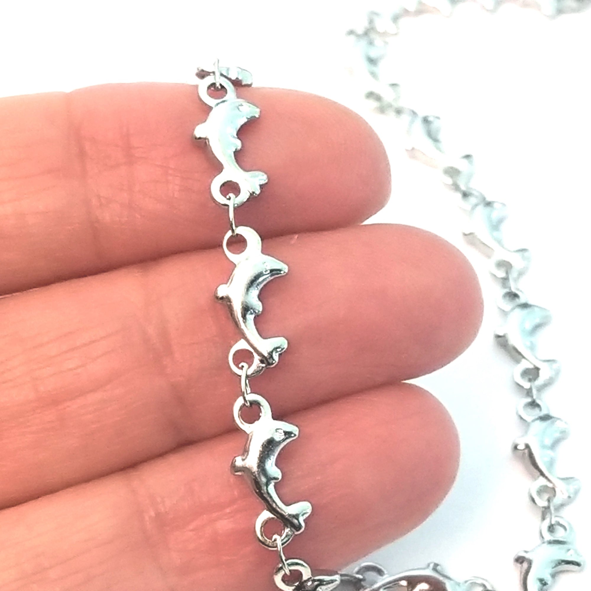 Dolphin Chain, Stainless Steel, Soldered Links, 6x12x2mm, Lot Size 30 feet, #1958