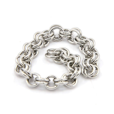 Double Link Stainless Steel Chain, 4mm Round Open Links, 0.7mm thick, Lot Size 25 Meters, #1911