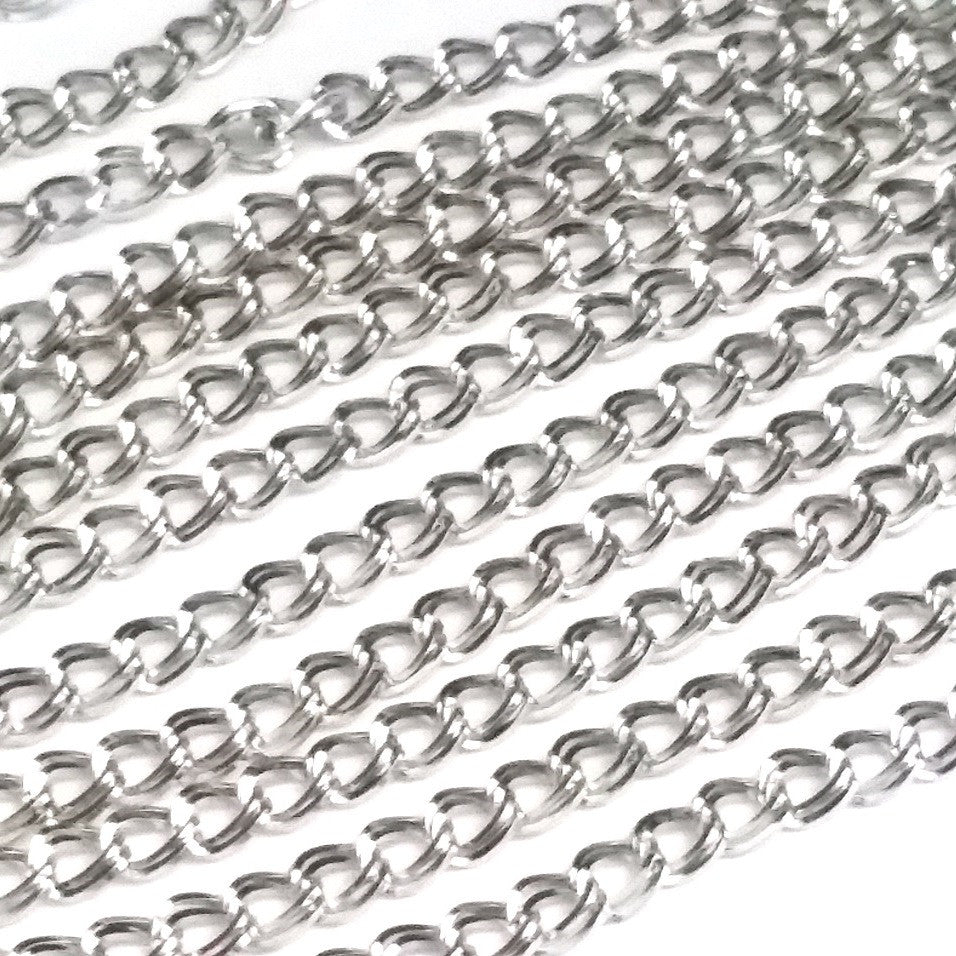 Byzantine Chain Stainless Steel, Open Links, 8mm Diameter, 1 Meter #19 -  Jewelry Tool Box