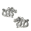Dragon Charms, Antique Silver Pendants, Double Sided, 19x24mm, Lot Size 14, #1008