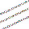 Titanium Stainless Steel Chain, Oval Links, 2.5x2mm, Lot Size 30 Feet, #1911 MC