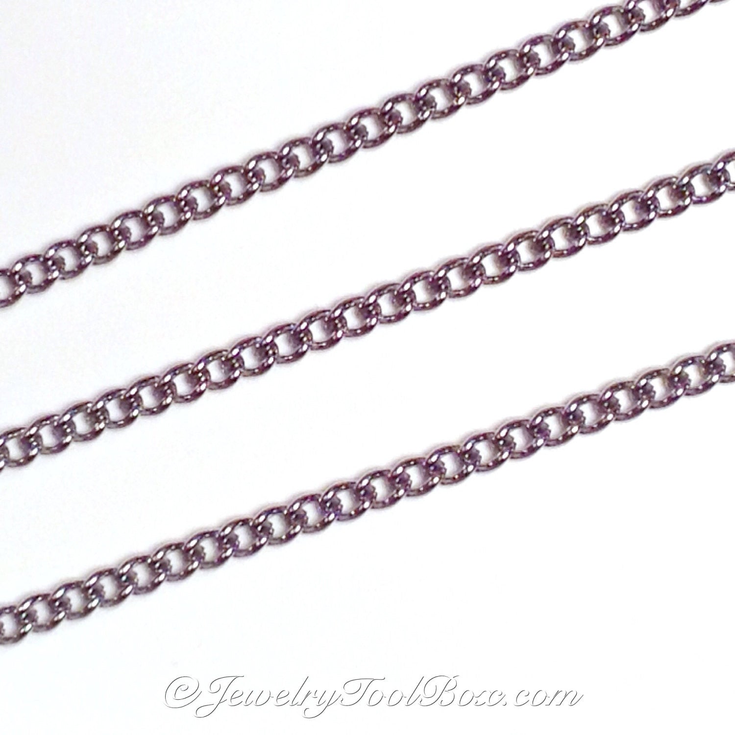 Fine Twist Chain, Stainless Steel, Decorative Rolo Chain, 3x2x0.6mm, Lot Size 50 Meters Spooled, #1919