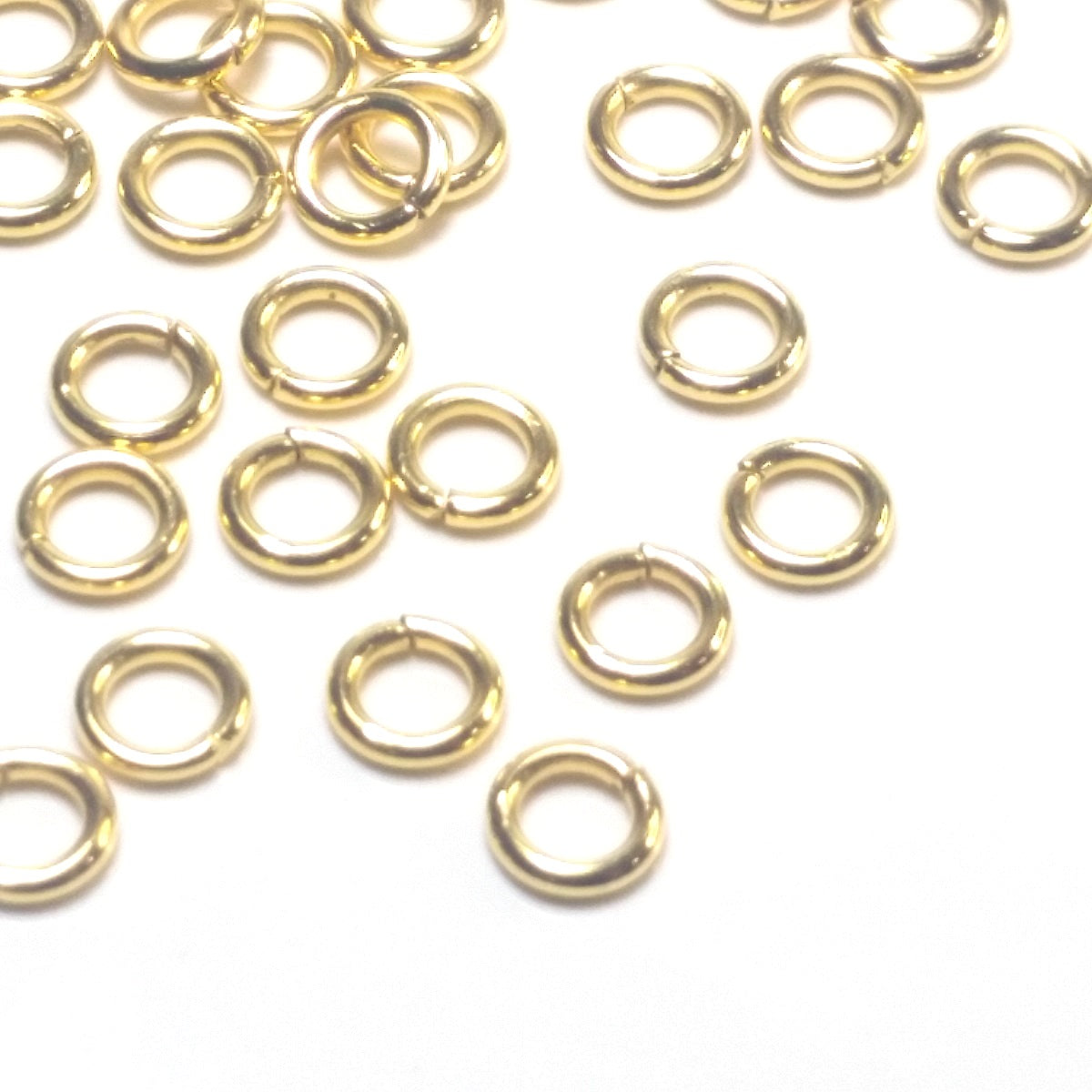 50pcs 8x2mm Gold/Silver Color Alloy Closed Jump Rings Metal Circle