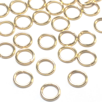 1000 Piece Iron 4-10mm Jump Ring Set, Unsoldered Gold Color Jump