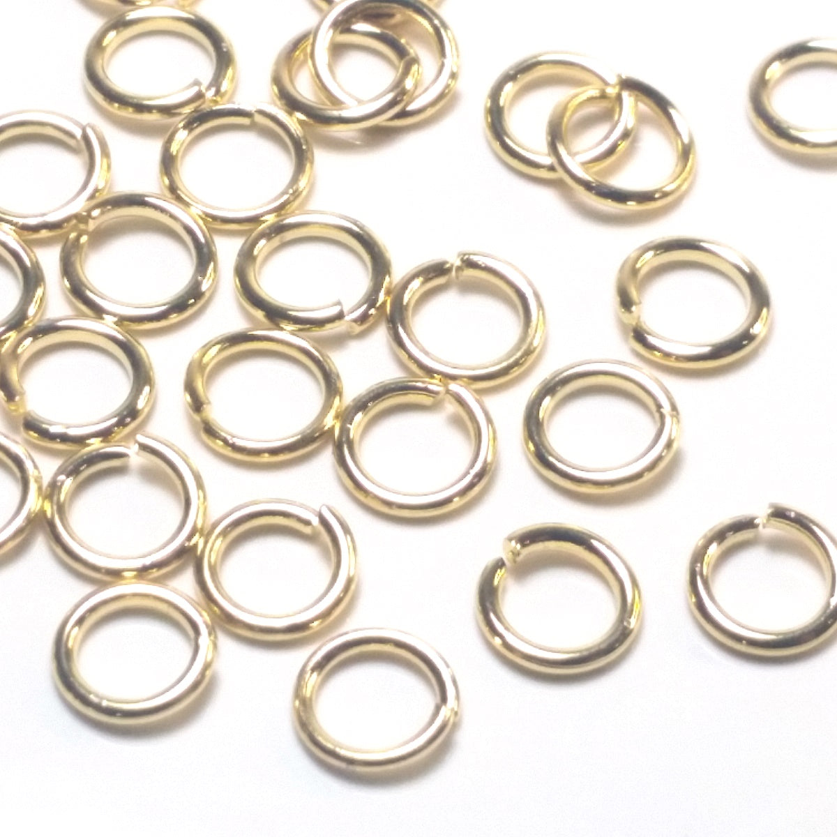 Stainless Steel Gold Plated Saw Cut Jump Rings 100 Pack